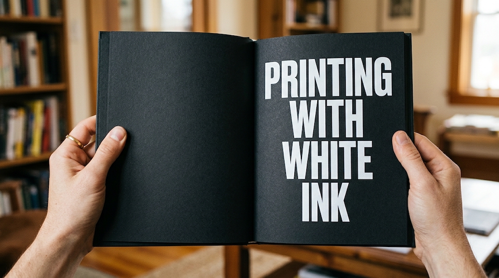 White ink printing with Flexi RIP and print software book.