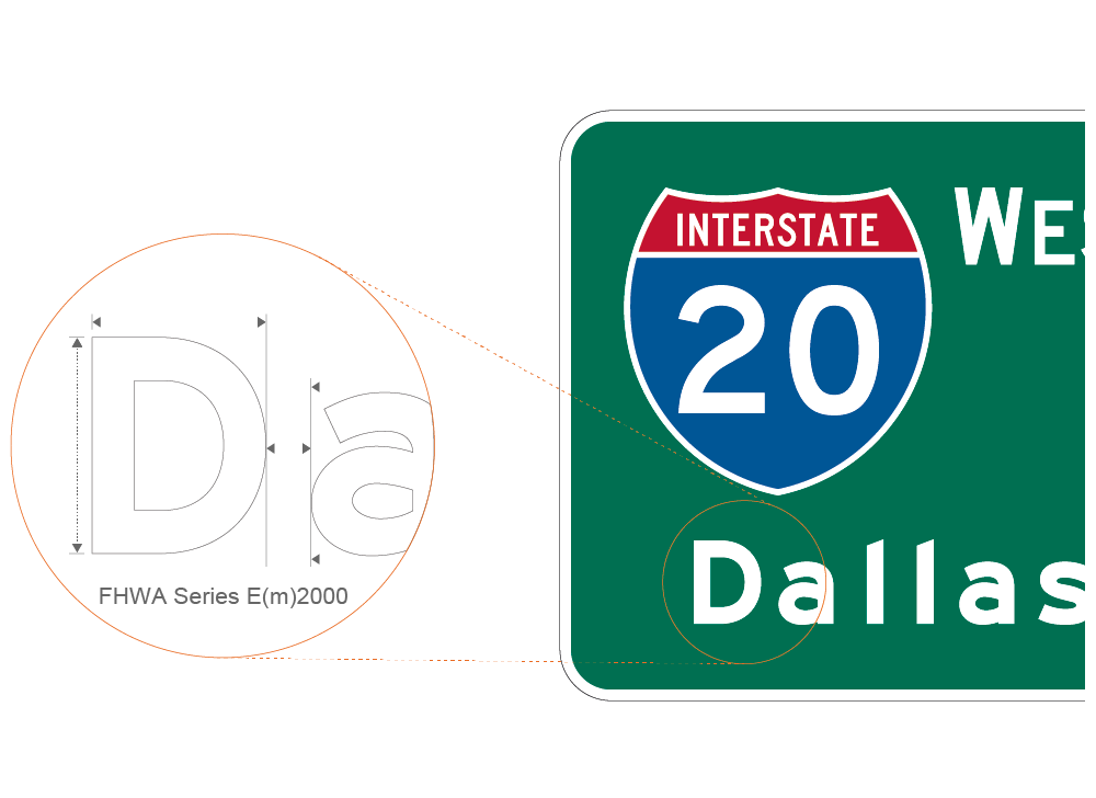 Street sign showing font and letter spacing accurately using SAi Flexi MUTCD